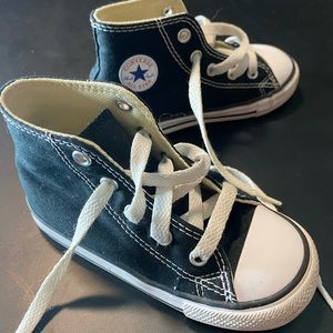 Converse Chuck Taylor High Tops, Black and white, Toddler size 8